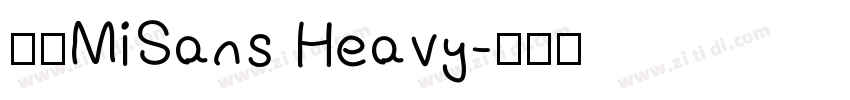 小米MiSans Heavy字体转换